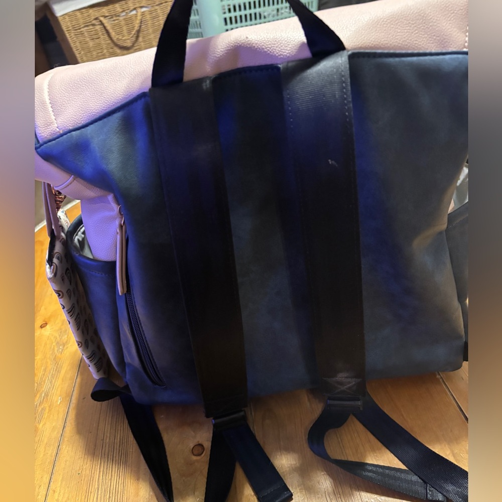 Chic Two-Tone Backpack - Picture 6 of 7